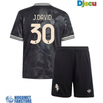 Juventus Jonathan David #30 Rezervni Dres za djecu 2025-26 Kratak Rukav (+ Kratke hlače)